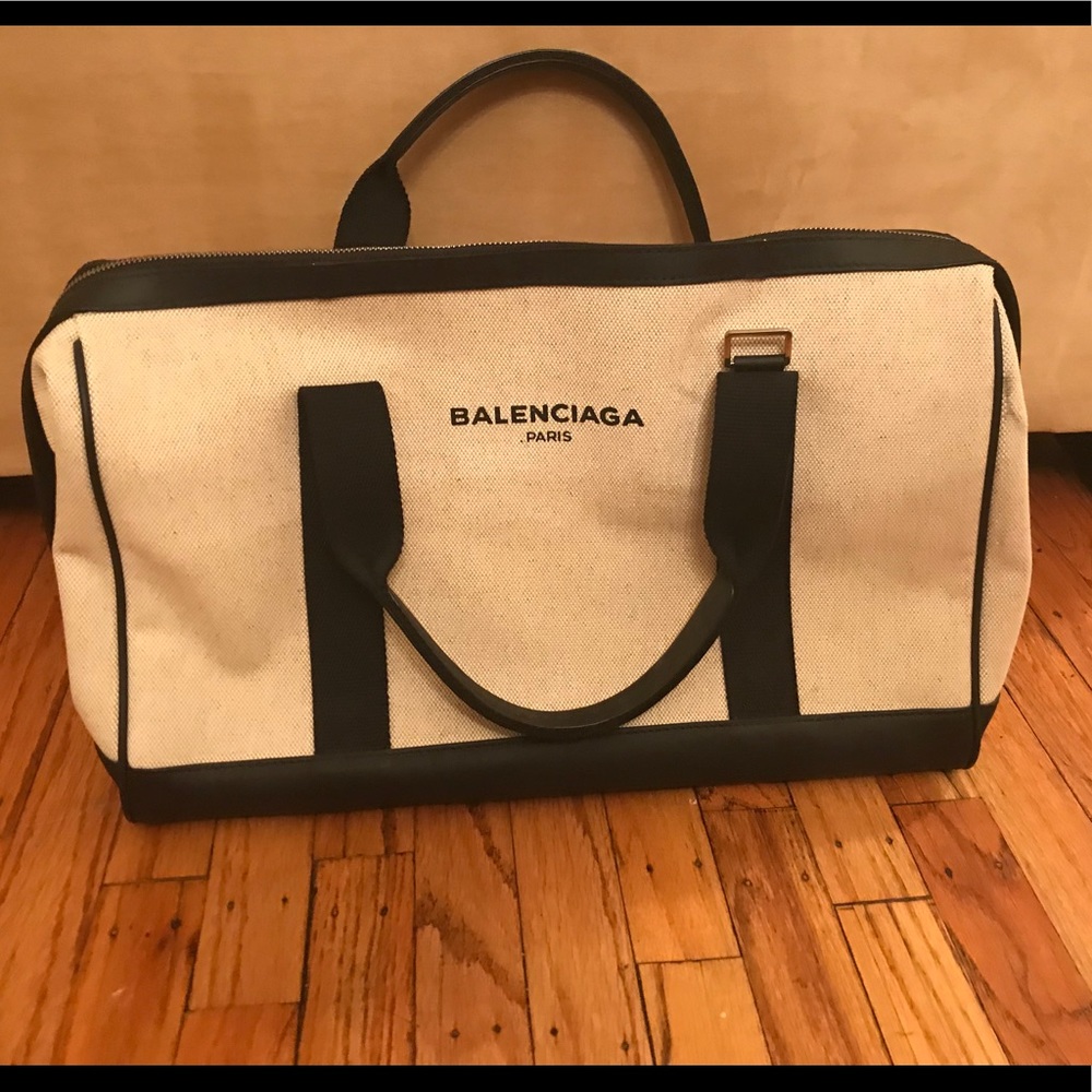 Balenciaga canvas duffel bag